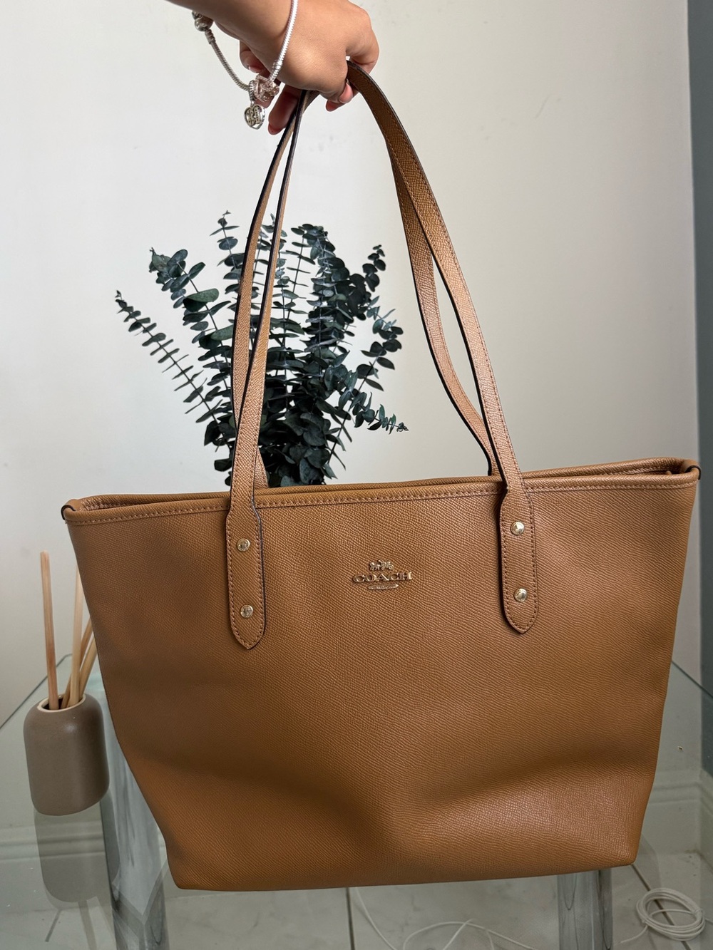 Coach Crossgrain Leather City Zip Tote